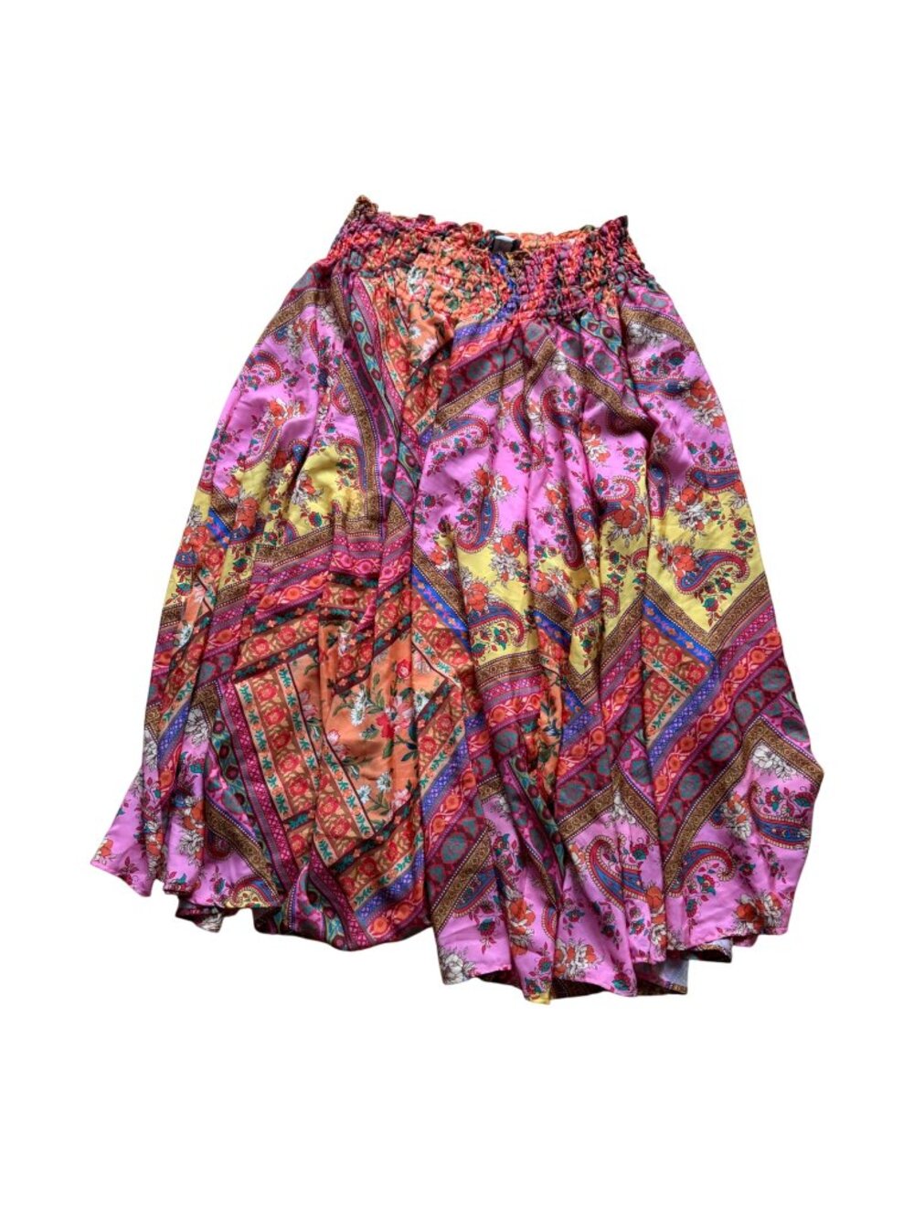 Calypso St. Barth Womens Large Boho Floral Maxi Skirt